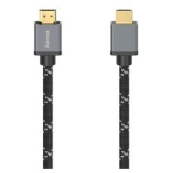 HAMA - Hama Ultra High Speed HDMI Cable, Ultra-HD 8K, Gold-Plated, Braided Sheath, 2 Metre