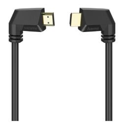 HAMA - Hama High Speed 90° HDMI Cable, Ultra-HD 4K, Ethernet, Gold-Plated, 1.5 Metre