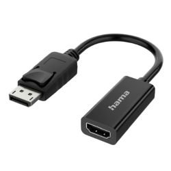 HAMA - Hama DisplayPort Male to HDMI Female Converter, Ultra-HD 4K, Black, *Eco-Friendly Packaging*