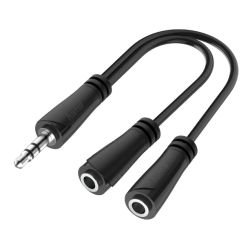 HAMA - Hama 3.5mm Jack Splitter Cable, 3.5mm Jack Male to 2x 3.5mm Jack Female, Black