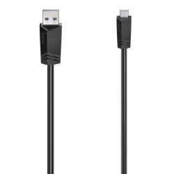 HAMA - Hama Mini USB Cable, USB-A Male to USB Mini B Male, USB 2.0, 1.5 Metre, Black