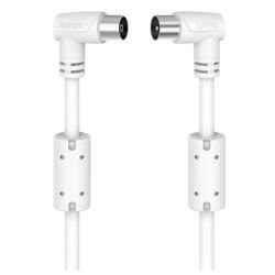 HAMA – Hama 90° Antenna Cable, Coax Male to Coax Female, 90dB, 1.5 Metre, White