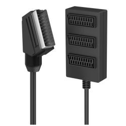 HAMA - Hama Scart 3-Way Splitter, 0.5 Metre Cable