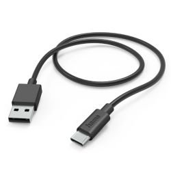 HAMA - Hama USB-A to USB-C Quick Charging Cable, USB 2.0, 1 Metre, Black