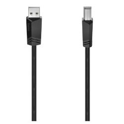 HAMA - Hama USB-A to USB-B Cable, USB 2.0, 1.5 Metre, Black