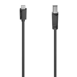 HAMA - Hama USB-C to USB-B Cable, USB 2.0, 1.5 Metre, Black