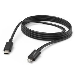 HAMA - Hama Charging/Data USB-C to Lightning Cable, 480Mbps, 3  Metre, Black, MFI Certified