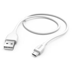 HAMA - Hama USB-A to Micro USB Quick Charging Cable, USB 2.0, 1.5 Metre, White