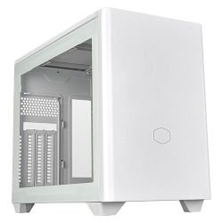 COOLER MASTER - Cooler Master MasterBox NR200P V2 Case w/ Glass or Mesh Side, Mini ITX, Requires SFX/SFX-L PSU, 1x Fan, USB-C, 356mm GPU & 280mm Radiator Support, White