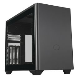 COOLER MASTER - Cooler Master MasterBox NR200P V2 Case w/ Glass or Mesh Side, Mini ITX, Requires SFX/SFX-L PSU, 1x Fan, USB-C, 356mm GPU & 280mm Radiator Support, Black