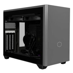 COOLER MASTER - Cooler Master NR200P MAX Case w/ Glass or Mesh Side, Mini ITX, 280mm AIO Cooler, 850W PSU & 2x PWM Fans Included, 3-Slot GPU Support, Black/Grey