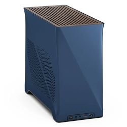 FRACTAL - Fractal Design Era 2 ITX (Midnight Blue) Compact Case w/ Walnut Top, Mini ITX, Requires SFX/SFX-L PSU, 2 Fans, 3-Slot GPU & 280mm Radiator Support, USB-C