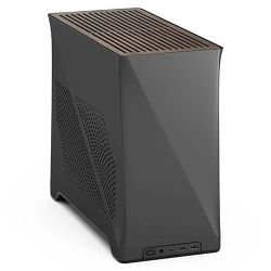 FRACTAL - Fractal Design Era 2 ITX (Charcoal Grey) Compact Case w/ Walnut Top, Mini ITX, Requires SFX/SFX-L PSU, 2 Fans, 3-Slot GPU & 280mm Radiator Support, USB-C