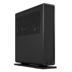 FRACTAL - Fractal Design Ridge (Black) SFF Console-Type Case, Mini ITX, Requires SFX/SFX-L PSU, 2 Fans, PCIe 4.0 Riser Card, USB-C, Horizontal/Vertical Orientation