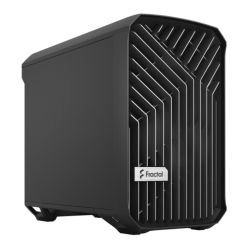 FRACTAL - Fractal Design Torrent Nano (Black Solid) Case, Mini ITX, 1 Fan, ATX PSU & 335mm GPU Support, 280mm Watercooling, Front Grille, USB-C
