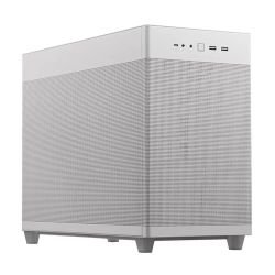 ASUS - Asus Prime AP201 Gaming Case, Micro ATX, Quasi-Filter Mesh, USB-C, Tool-free Panels, 338mm GPU & 360mm Radiator Support, White