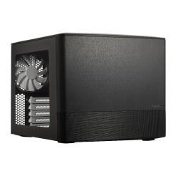 FRACTAL - Fractal Design Node 804 (Black) Cube Case w/ Clear Window, Micro ATX, Brushed Al. Front, Optical Drive Option, 280mm Watercooling, 3 Fans, Fan Controller