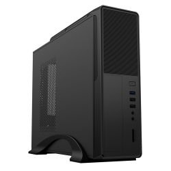 CIT – CiT S014B Micro ATX Slim Desktop Case, 300W PSU, Mesh Front, 8cm Fan, Card Reader, USB 3.0, Black CIT - CiT S014B Micro ATX Slim Desktop Case, 300W PSU, Mesh Front, 8cm Fan, Card Reader, USB 3.0, Black