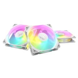 ASUS - Asus TUF Gaming TR120 ARGB Reverse Blade 12cm PWM Case Fans (3 Pack), Hydraulic  Bearing, 28mm Frame, Double-layer LED Matrix Design, 2000 RPM, White