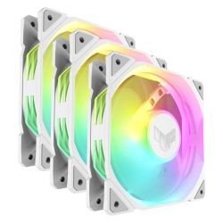 ASUS - Asus TUF Gaming TR120 ARGB 12cm PWM Case Fans (3 Pack), Hydraulic  Bearing, 28mm Frame, Double-layer LED Matrix Design, 2000 RPM, White