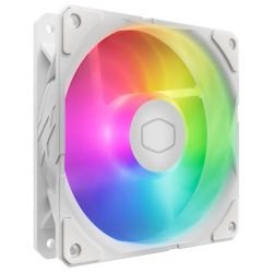 COOLER MASTER - Cooler Master SickleFlow Edge 120 ARGB 12cm PWM Case Fan, Up to 2500 RPM, Loop Dynamic Bearing, White Edition