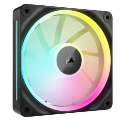 CORSAIR - Corsair iCUE LINK LX120 12cm PWM RGB Case Fan, 18 RGB LEDs, Magnetic Dome Bearing, 2400 RPM, Black, Single Fan Expansion Kit