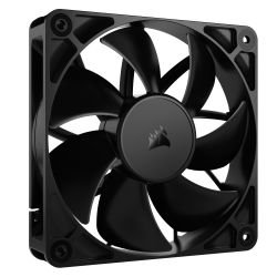 CORSAIR - Corsair RS120 PWM 12cm Case Fan, Magnetic Dome Bearing, Daisy-Chain 4-Pin, 2100 RPM, AirGuide Tech, Black