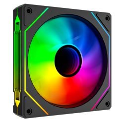 VIDA - Vida Infinity02 12cm ARGB PWM Case Fan, Hydraulic Bearing, Infinity Mirror Effect on Centre & Sides, 800-1800 RPM, Black