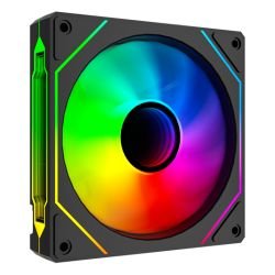 VIDA - Vida Infinity02 Reverse Blade12cm ARGB PWM Case Fan, Hydraulic Bearing, Infinity Mirror Effect on Centre & Sides, 800-1800 RPM, Black