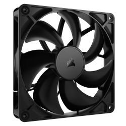CORSAIR - Corsair RS140 PWM 14cm Case Fan, Magnetic Dome Bearing, Daisy-Chain 4-Pin, 1700 RPM, AirGuide Tech, Black