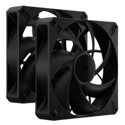 CORSAIR - Corsair RS140 MAX 14cm PWM Thick Case Fans (2 Pack), 30mm Thick, Magnetic Dome Bearing, 1600 RPM, Liquid Crystal Polymer Construction