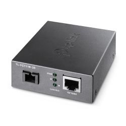 TP-LINK - TP-LINK (TL-FC111B-20) 10/100 Mbps WDM Media Converter, up to 20km, 802.3u 10/100Base-TX, 100Base-FX, Single-Mode, Half-Duplex/Full-Duplex