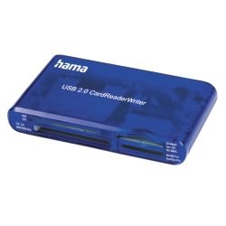 HAMA - Hama External 35-in-1 USB 2.0 Card Reader, Blue, USB Powered