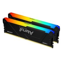 KINGSTON - Kingston Fury Beast RGB 16GB Kit (2 x 8GB), DDR4, 3200MHz (PC4-25600), CL16, XMP, DIMM Memory