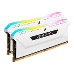 CORSAIR - Corsair Vengeance RGB Pro SL 16GB Kit (2 x 8GB), DDR4, 3600MHz (PC4-28800), CL18, XMP 2.0, White