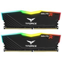 TEAM - Team T-Force Delta RGB 32GB Kit (2 x 16GB), DDR4, 3200MHz (PC4-25600), CL16, XMP 2.0, DIMM Memory, Black