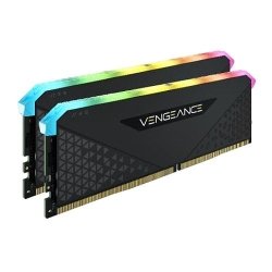CORSAIR - Corsair Vengeance RGB RT 32GB Kit (2 x 16GB), DDR4, 3600MHz (PC4-28800), CL16, Black, DIMM Memory, Ryzen Optimised