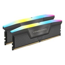CORSAIR - Corsair Vengeance RGB 32GB Kit (2 x 16GB), DDR5, 6400MHz, CL36, 1.35V, PMIC, AMD EXPO & Intel XMP 3.0, Grey, DIMM Memory