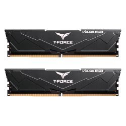 TEAM - Team T-Force Vulcan 32GB Kit (2 x 16GB), DDR5, 6400MHz (PC5-51200), CL40, ECC, AMD EXPO & Intel XMP 3.0, PMIC, DIMM Memory, Black