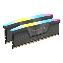 CORSAIR - Corsair Vengeance RGB 64GB Kit (2 x 32GB), DDR5, 6000MHz (PC5-48000), CL30, 1.4V, AMD EXPO & Intel XMP 3.0, PMIC, Black, DIMM Memory