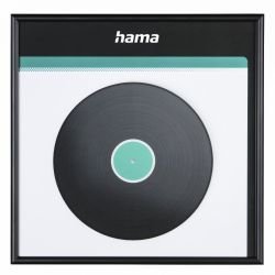 HAMA - Hama LP Wall Mount Cover Frame, Aluminium, Black, 31.5 x 31.5 cm
