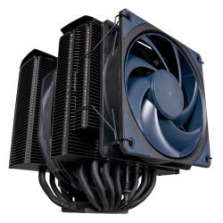 COOLER MASTER - Cooler Master MasterAir MA824 Stealth Dual Tower Heatsink & Fans, Intel/AMD, 8 Heat Pipes, 2x Mobius Fans, 157mm High, All Black Design