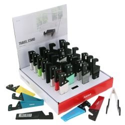 HAMA - Hama (Travel) Holders for Tablets/Smartphones x32 Multipack, Foldable, Sturdy Plastic, Multiple Colours, Display Case Included