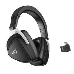 ASUS - Asus ROG DELTA S Wireless Gaming Headset, Hi-Res, 2.4 GHz/Bluetooth, AI Beamforming Mics w/ AI Noise Cancellation, PS5 Compatible