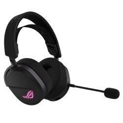 ASUS - Asus ROG Pelta Tri-Mode RGB Wireless Lightweight Gaming Headset, 2.4GHz/Btooth/USB-C, 50mm Titanium Drivers, 10mm Super-Wideband Mic