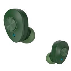 HAMA - Hama (Freedom Buddy) Bluetooth Earbuds with Mic, Bass Boost, True Wireless, Touch Control, Voice Control, Charging Case, Green