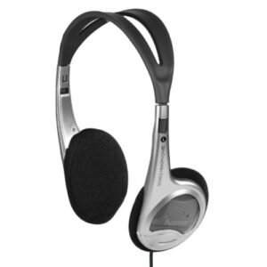 HAMA - Hama (HED4407) On-ear Stereo Headphones, 3.5 mm Jack, 30mm Drivers, 1.5m Cable, Silver/Black