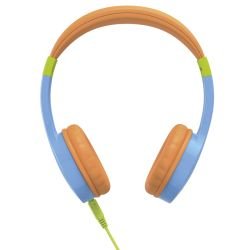 HAMA - Hama (Kids Guard) Childrens Headset, Volume Limiter, Microphone, Flexible Headband, Inline Controls, Blue/Orange