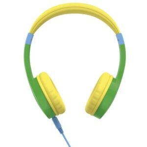 HAMA - Hama (Kids Guard) Childrens Headset, Volume Limiter, Microphone, Flexible Headband, Inline Controls, Green/Yellow