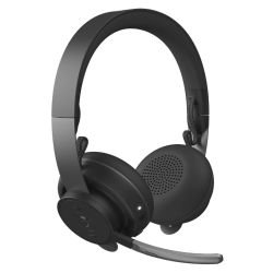 LOGITECH - Logitech Zone Wireless MS Bluetooth/USB Headset, Active Noise Cancellation, Flip-to-Mute Noise-Canceling Mic, On-ear Controls